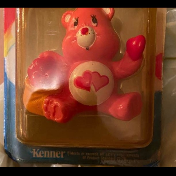 Care Bears Other - Vintage 80s unopened BRAND NEW Care Bear Pink Heart Bear plastic figure Toy MINT